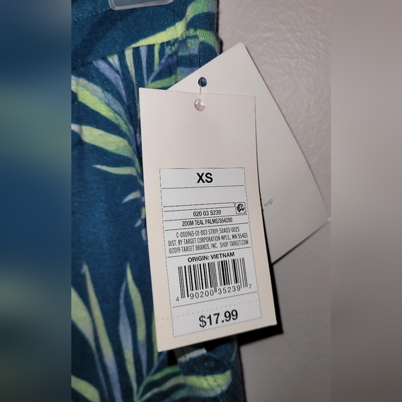 Ladies XS Stars Above Teal tropical pajama pants - bnwt flowy - Picture 3 of 7